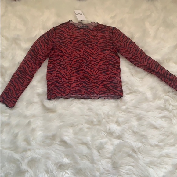 Sheer Animal Print Top - Picture 1 of 4